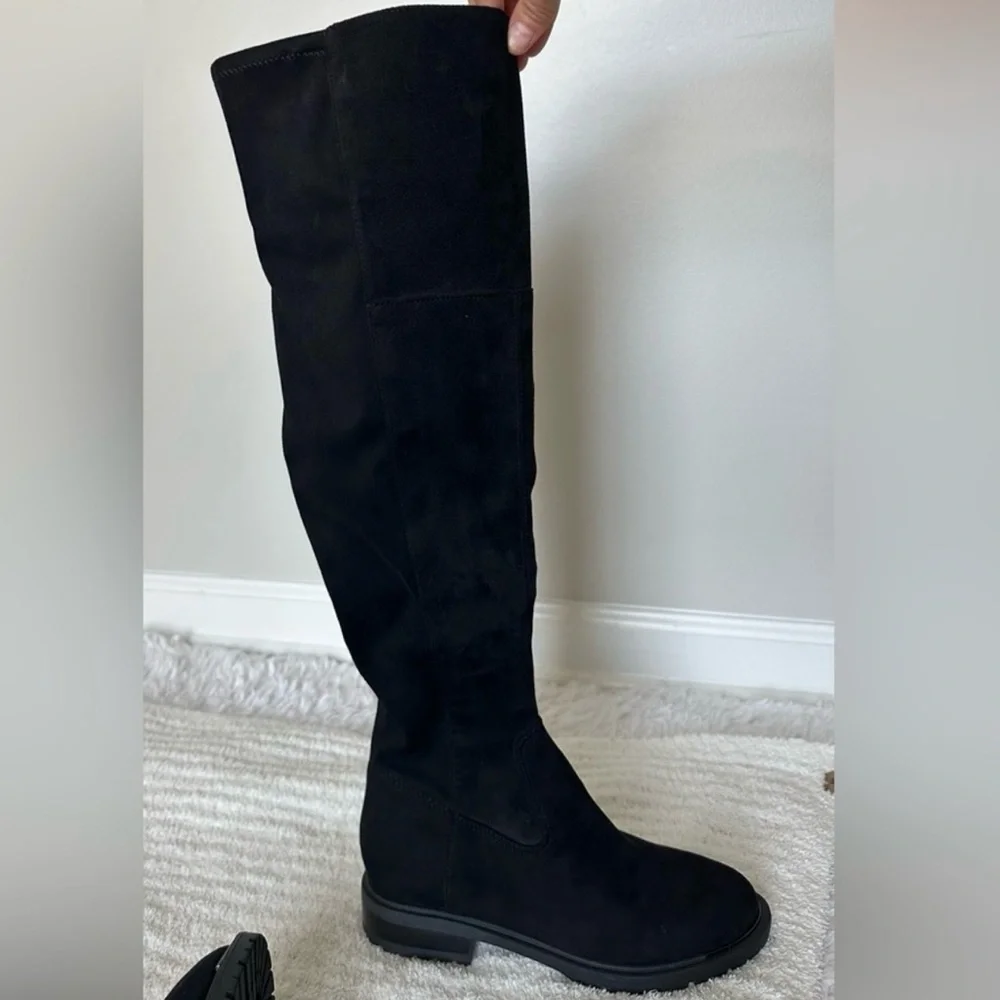 Guess Remont 2  Black Faux Suade Over the Knee Boots